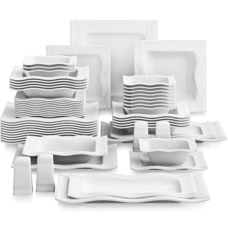 MALACASA Mario Porcelain Dinnerware Set (Service for 12) - 56 Pcs