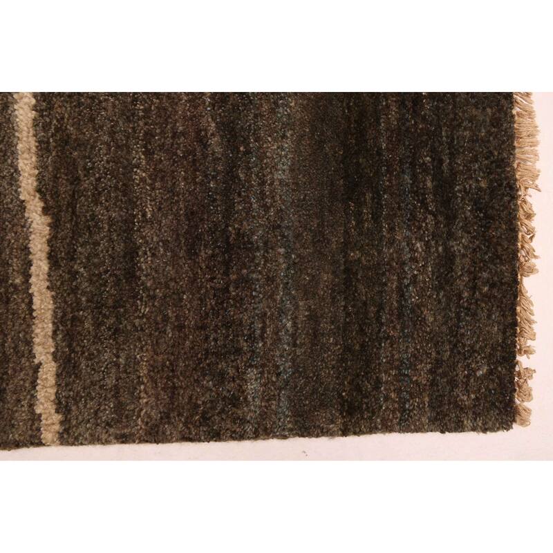ECARPETGALLERY Hand-knotted Peshawar Ziegler Dark Brown, Taupe Wool Rug - 5'1 x 7'0