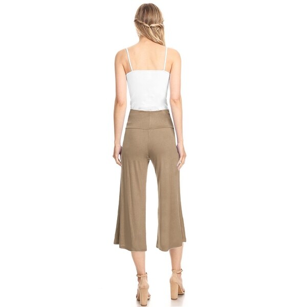 wide leg cropped lounge pants