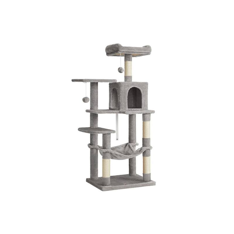 Plush Multi-Level Cat Tree with Sisal-Covered Scratching Posts and Cozy Hideouts for Indoor Cats