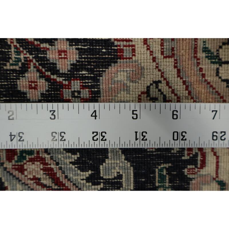 Hand Knotted Oriental 100% Wool Carpet Traditional Floral Red Tabriz Area Rug - 12' 3'' X 9' 1''