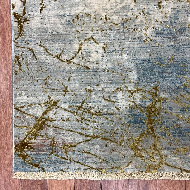 HERAT ORIENTAL Turkish Modern Erased Design Wool & Silk Rug - 2' x 2'11"