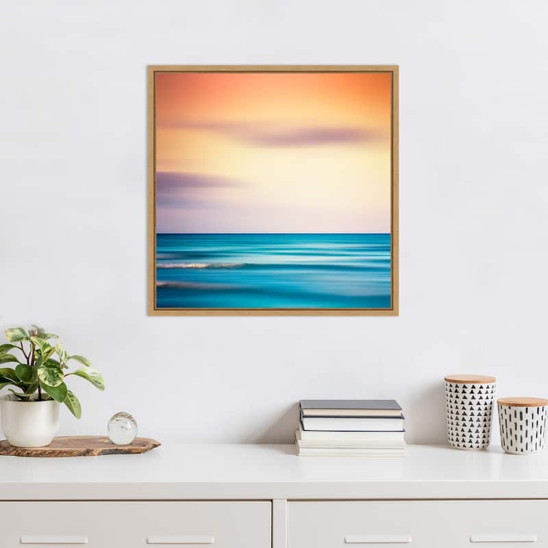 Sunset Shimmer by Dirk Wustenhagen Framed Canvas Wall Art Print - Sylvie Maple