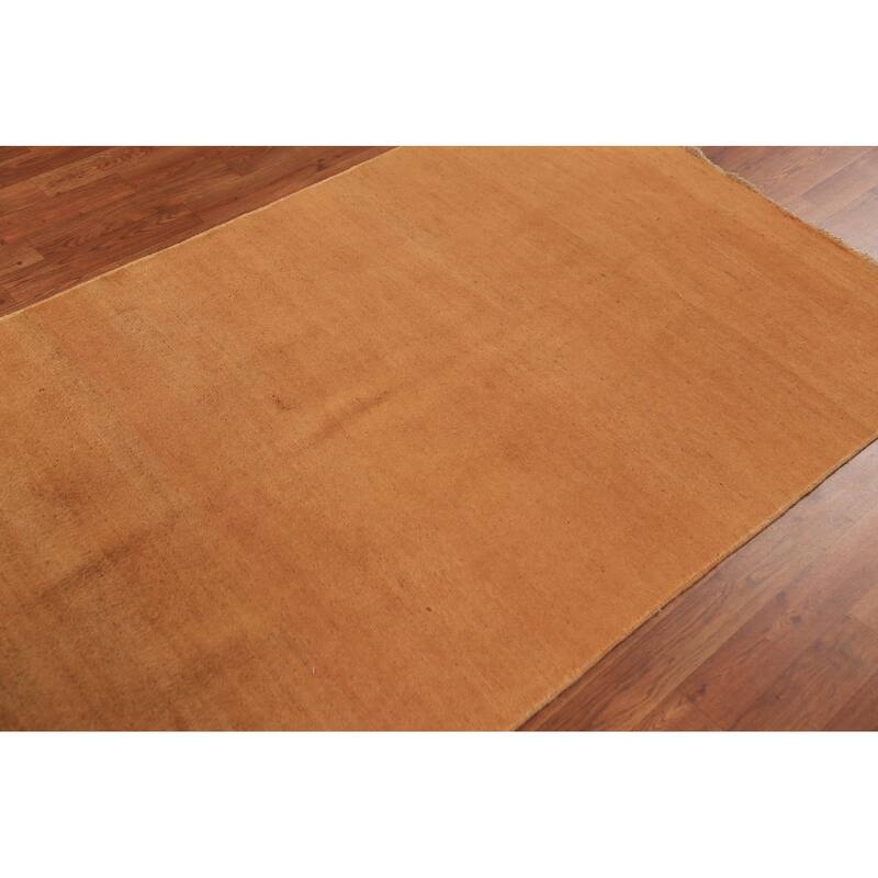 Gabbeh Modern Rug Hand-Knotted Contemporary Wool Carpet - 3'10" x 5'11"