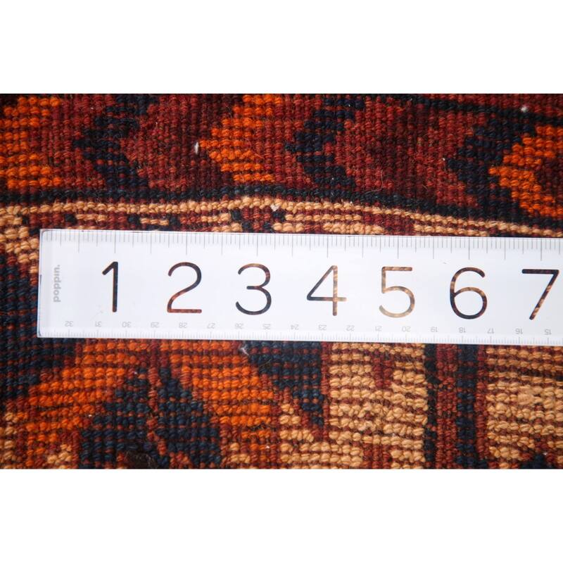 Hand Knotted Oriental 100% Wool Carpet Traditional Tribal Oranges & Rust Lori Area Rug - 8' 2'' X 4' 3''