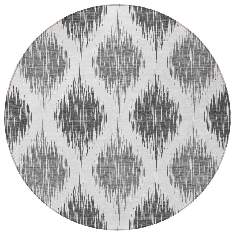 HomeRoots Ikat Transitional Rectangle Outdoor Rug