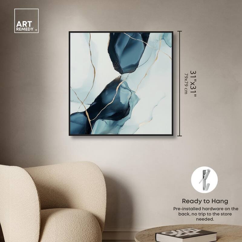 Cerulean Flow III Canvas by Art Remedy