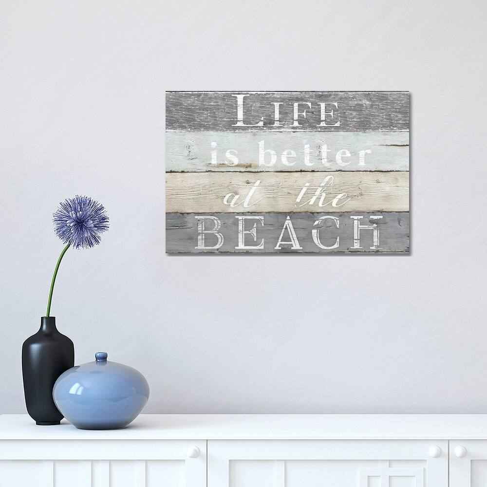 iCanvas "Life Better Beach" by Kelly Donovan Canvas Print
