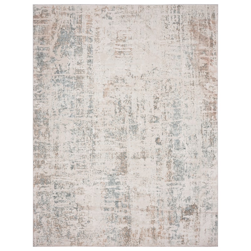 Sevita Gray/Cream Abstract Contemporary Area Rug
