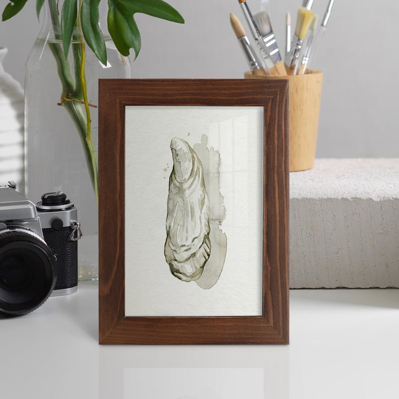 Oysters on the Bay I -Framed Print w/glass-Cherry Red