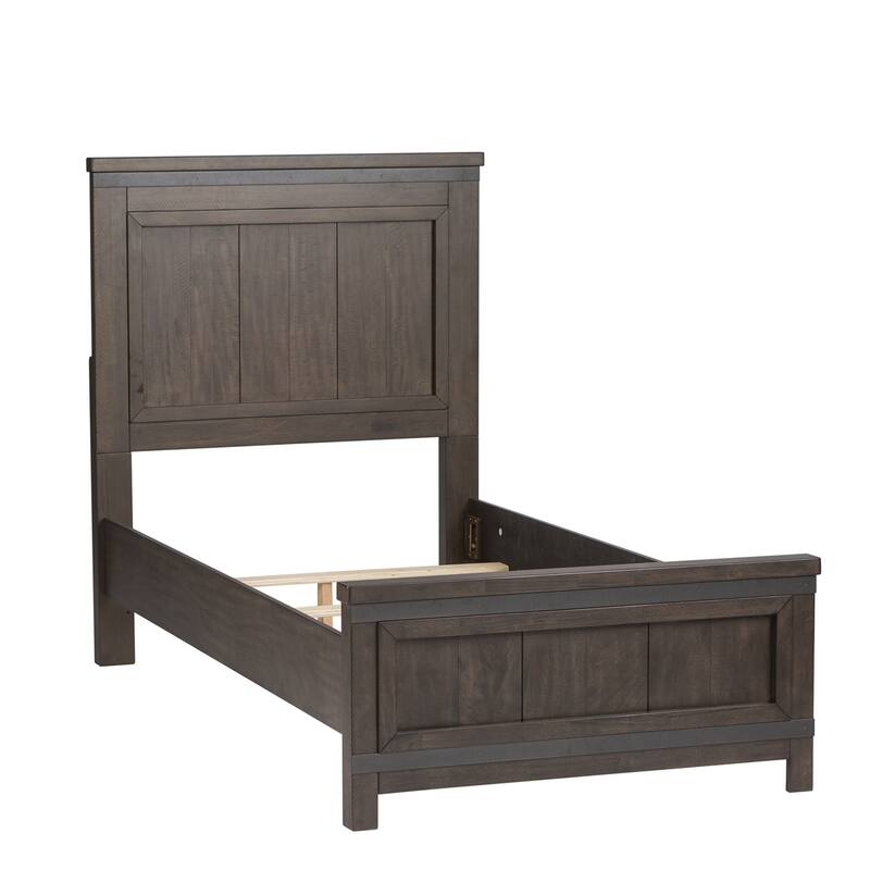 Liberty Furniture Thornwood Hills Youth Panel Bedroom Set with Bed, Dresser, Mirror - Full or Twin - Twin