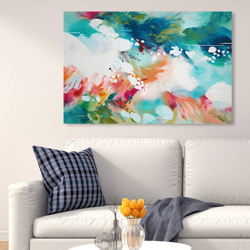 Wynwood Studio Abstract Stormy Garden Green and Modern & Contemporary Wall Art Canvas Print - 30 x 45