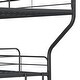 preview thumbnail 6 of 8, Modern Full/Twin/Full Triple Bunk Bed in Black - Sturdy Steel with Safe Stairs
