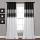 preview thumbnail 51 of 105, Silver Orchid Page Two-tone Faux Silk Single Curtain Panel 108"L x 42"W - Black/White