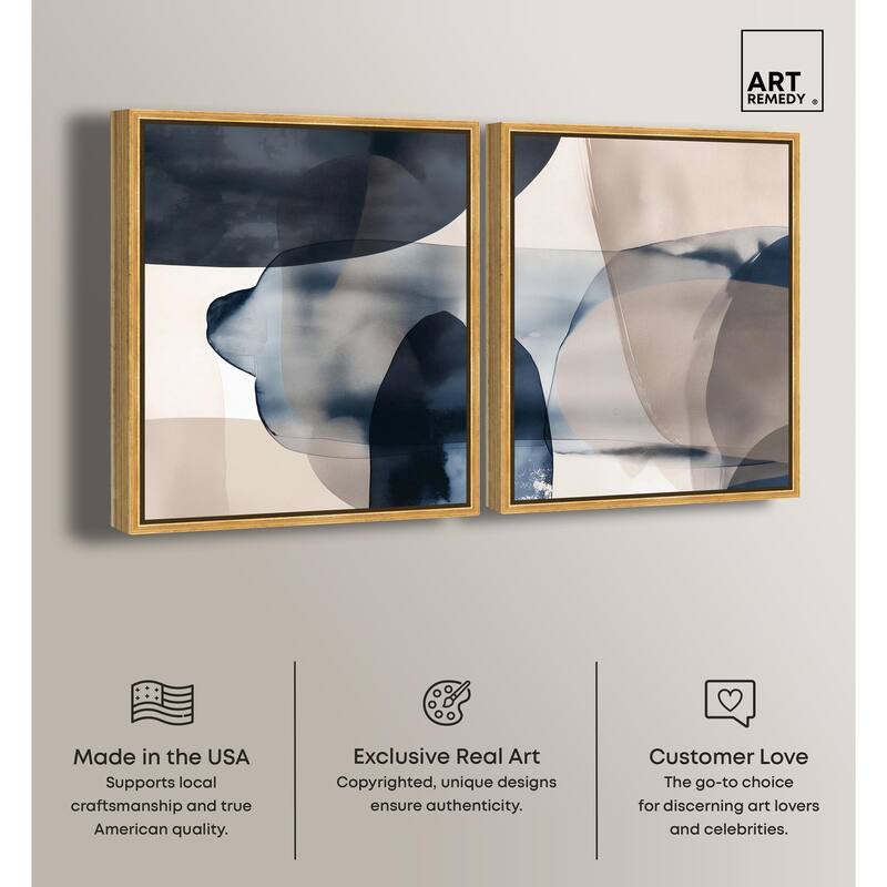 Monochrome Movement Canvas Set of 2 by Art Remedy