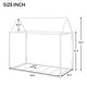 preview thumbnail 4 of 25, Twin Metal House Shape Platform Bed with House-Shaped Design