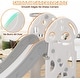 preview thumbnail 4 of 4, 3-in-1 Slide for Kids Freestanding Game Slide with Extra Long Slipping Slope and Basketball Hoop