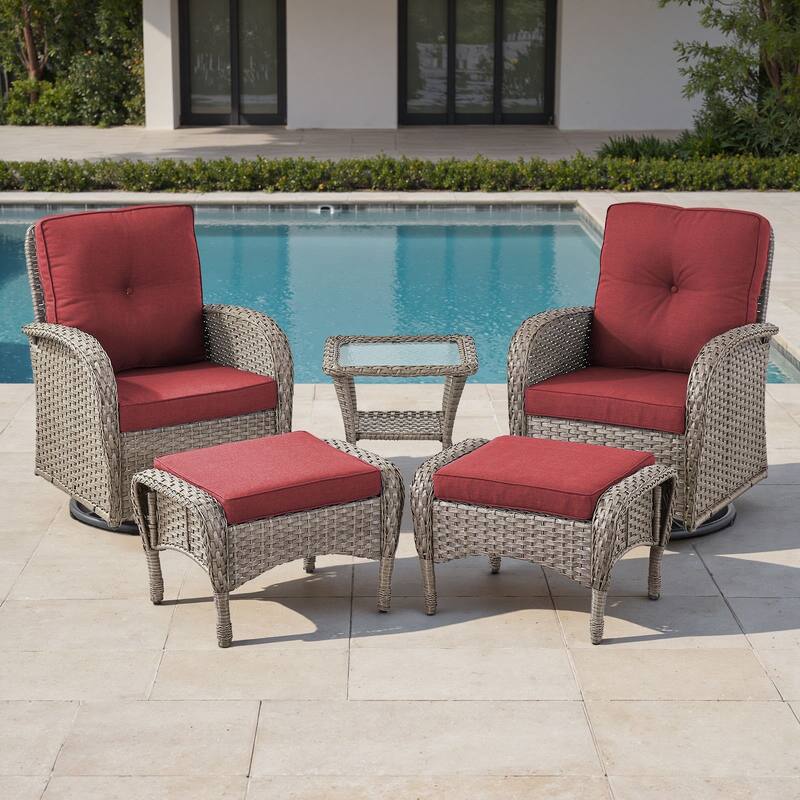 Gymojoy Premium Wicker Patio Furniture Set - Ultimate Comfort & Weather-Resistant Design