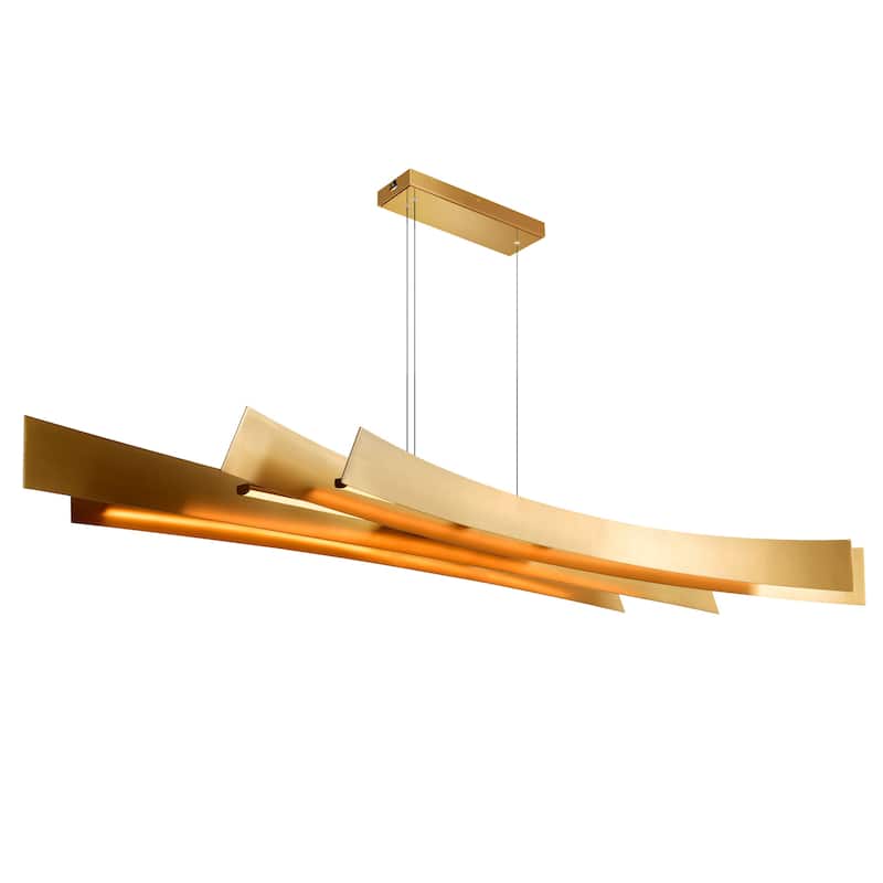 Candora Integrated LED 72in Brass Chandelier