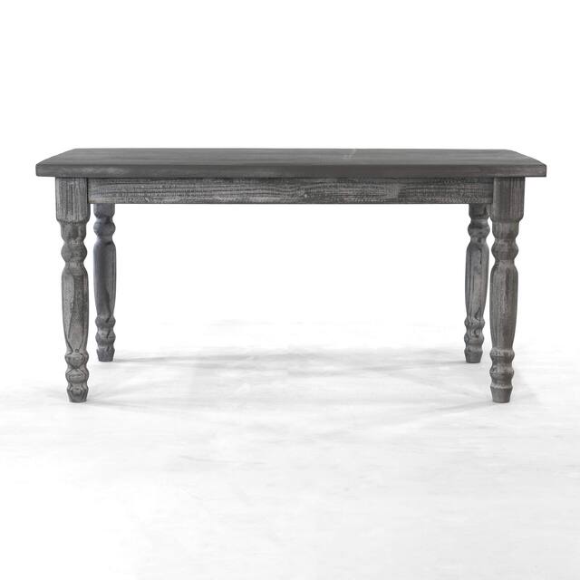 Grain Wood Furniture Valerie 63-inch Solid Wood Dining Table - Rustic Grey