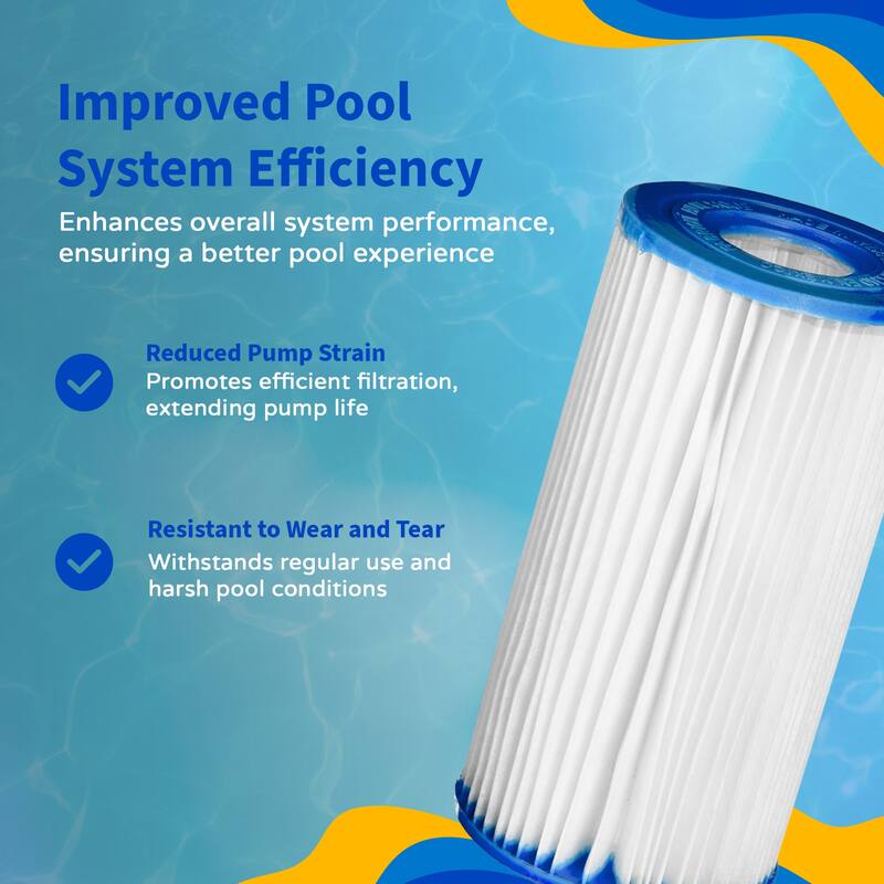 Blue Wave Type C 4.13-in x 8-in Replacement Pool Filter Cartridge - 4 Pack
