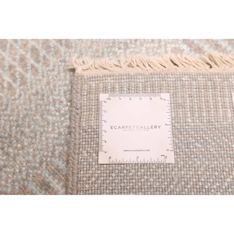 ECARPETGALLERY Hand-knotted Finest Silk Shadow Aqua Silk, Wool Rug - 8'0 x 10'3