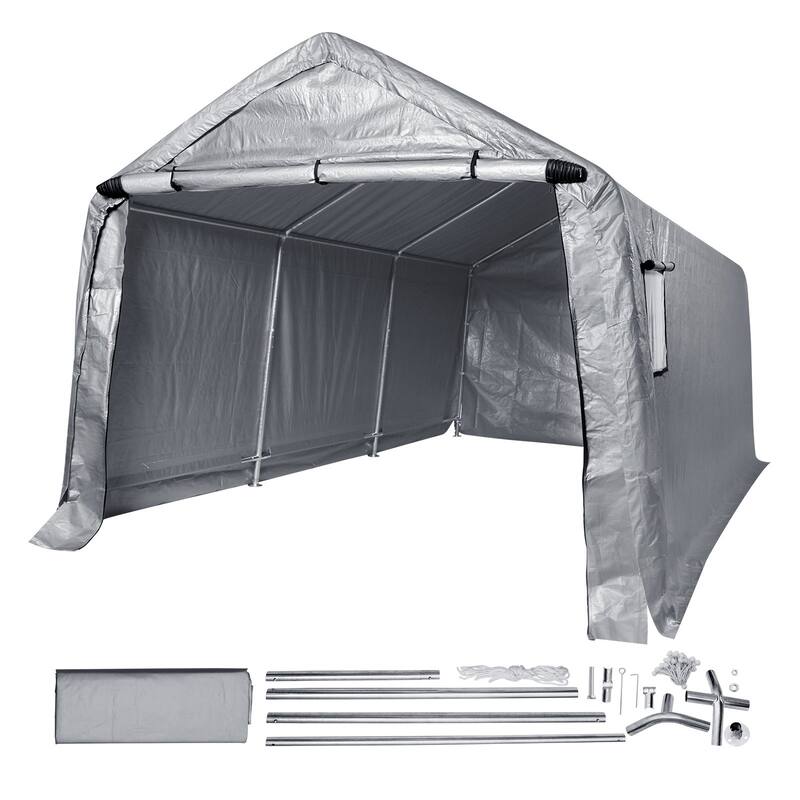 Heavy Duty Outdoor Storage Shelter Portable Garage Tent with Windows