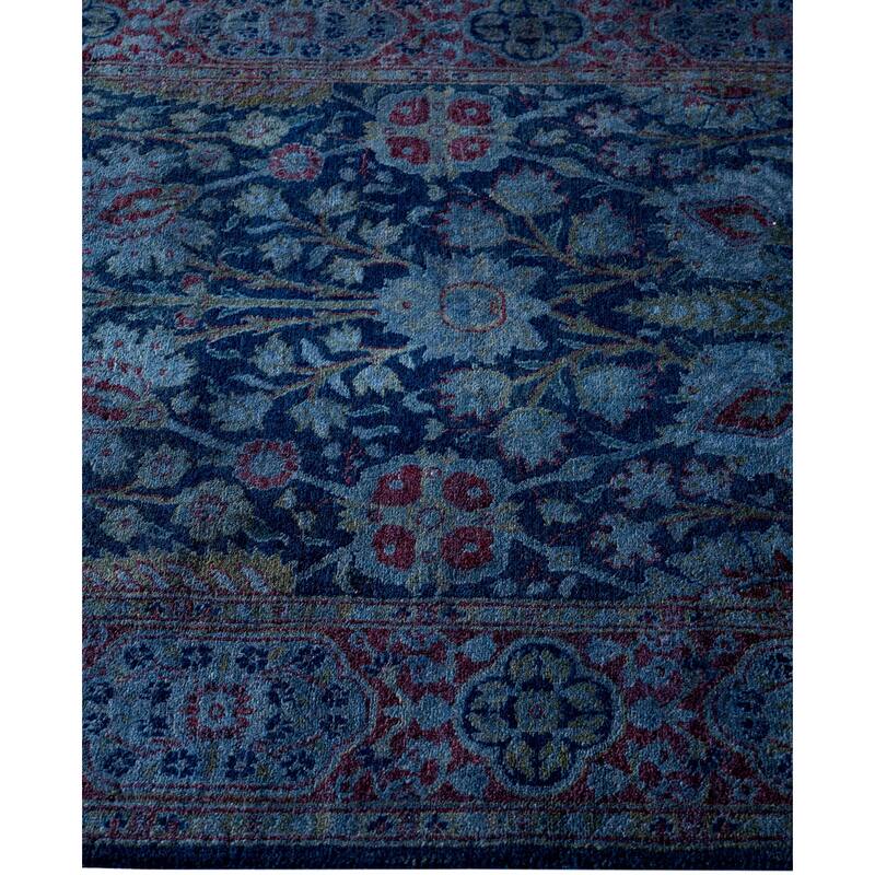 Overdyed One-of-a-Kind Hand-Knotted Runner Rug - Navy - 2' 8" x 15' 8"