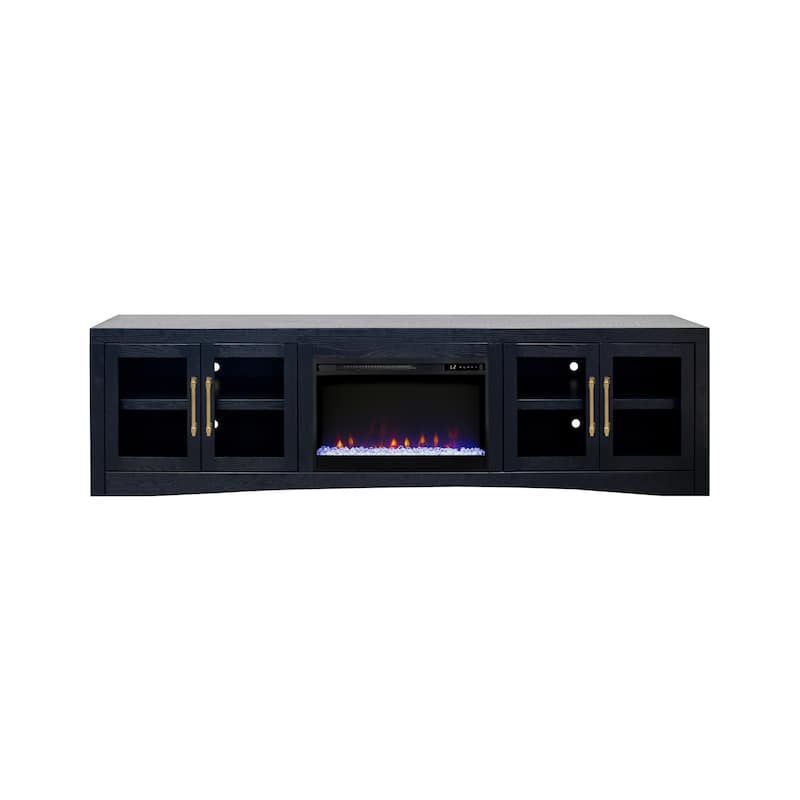 Bridgevine Home Heritage 94 inch Fireplace TV Stand, for TVs up to 100 inches