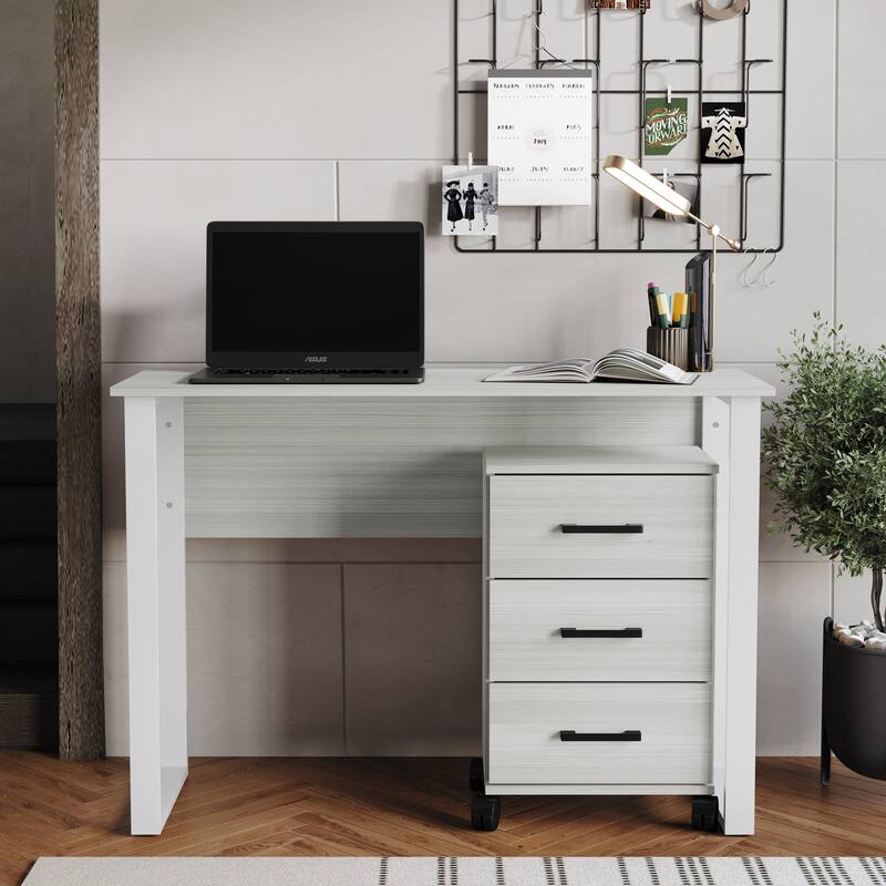 CraftPorch Luxury Writing Table with Drawer Cabinet