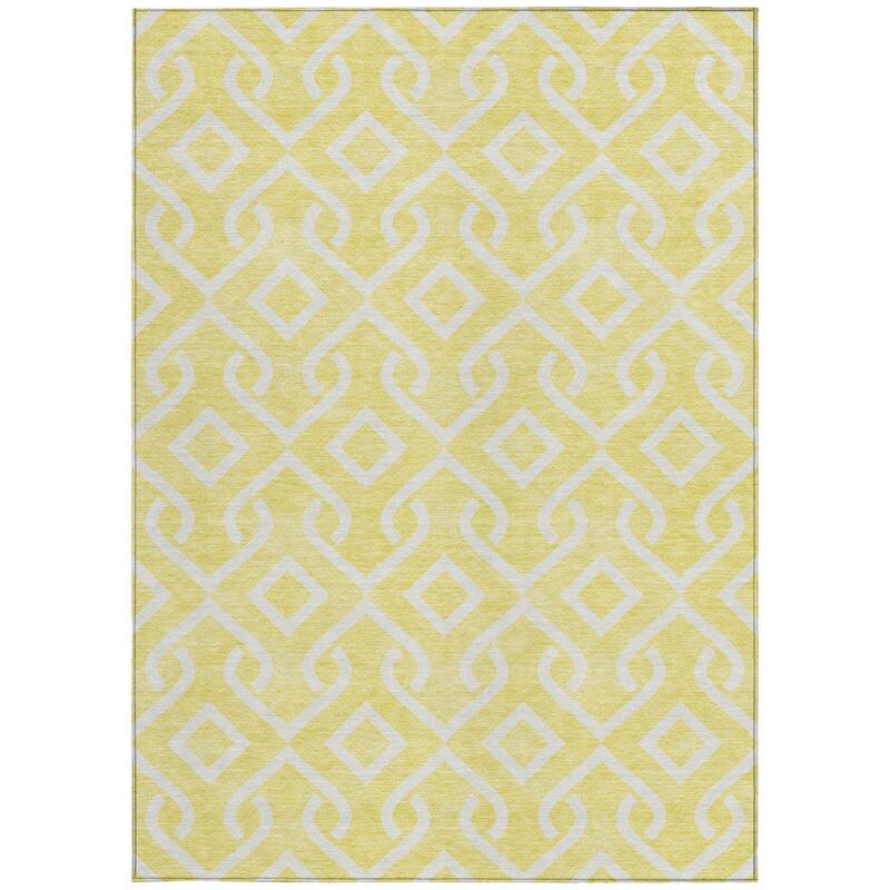 HomeRoots Geometric Transitional Rectangle Outdoor Rug