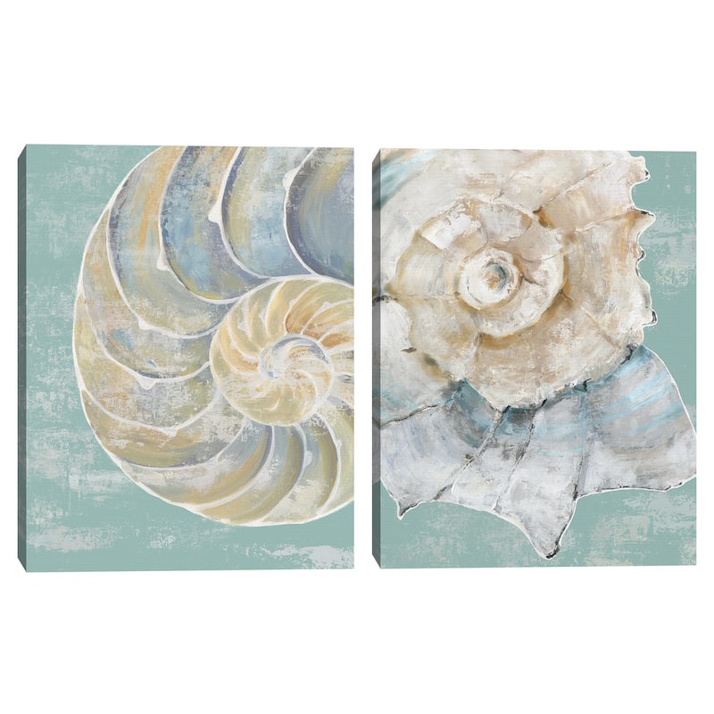 Pastel Shell I, Pastel Shell II by Aimee Wilson Canvas Art Prints