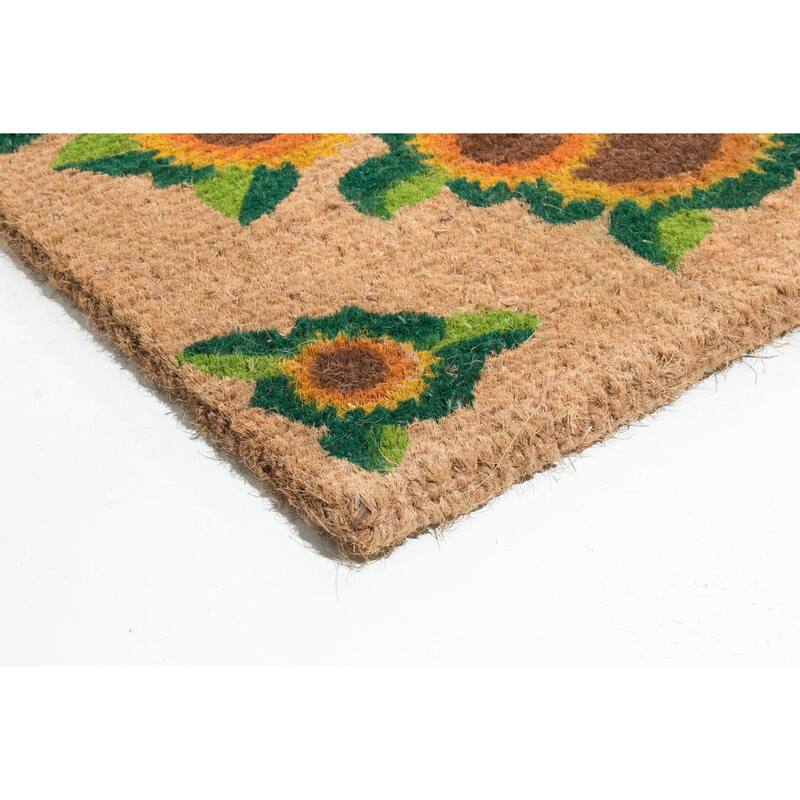 Happy Sunflower Door Mat