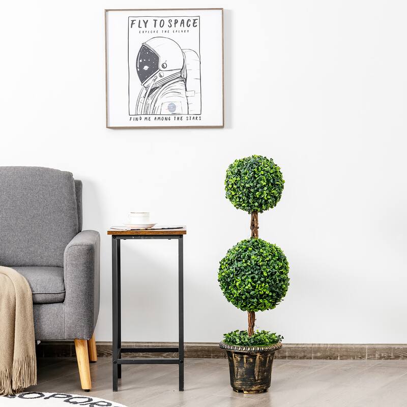 Costway 36'' Artificial Topiary Double Ball Tree Indoor Outdoor UV - See Details