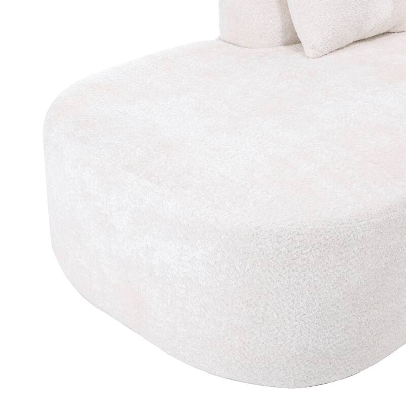 Living Room Oversized Comfy Boucle Sofa