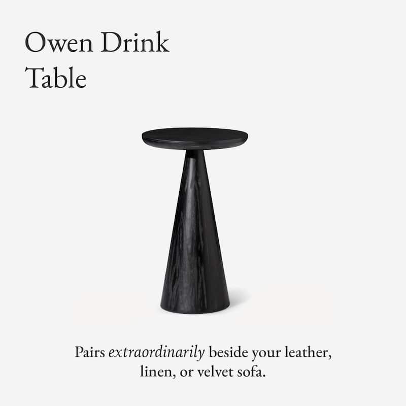 Maven Lane Owen Rustic Wooden Drink Table