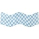 preview thumbnail 1 of 3, Urban Lifestyle Wavy Blue Checkerboard Runner Rug - N/A