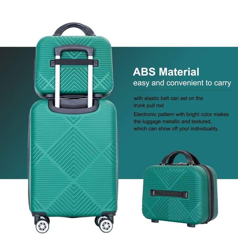 20/14" Spinner Wheels Luggage Sets 2 Piece Lightweight Suitcase Sets, Carry On Trunks Sets