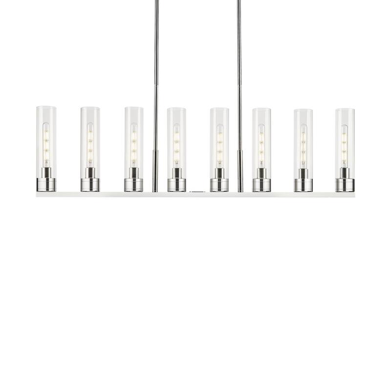 Innovations Lighting 617-8I-14-48 Boreas Linear Boreas 8 Light 48" - Polished Nickel / Clear