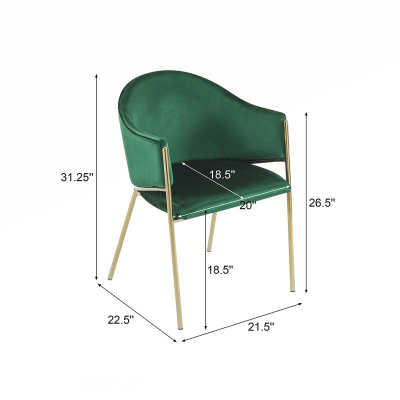 Velvet 2PCS Dining Chair