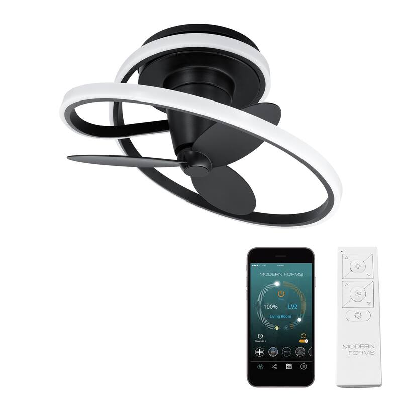 Veloce Indoor or Outdoor 3-Blade 28in Smart Fandelier - 22 - Black