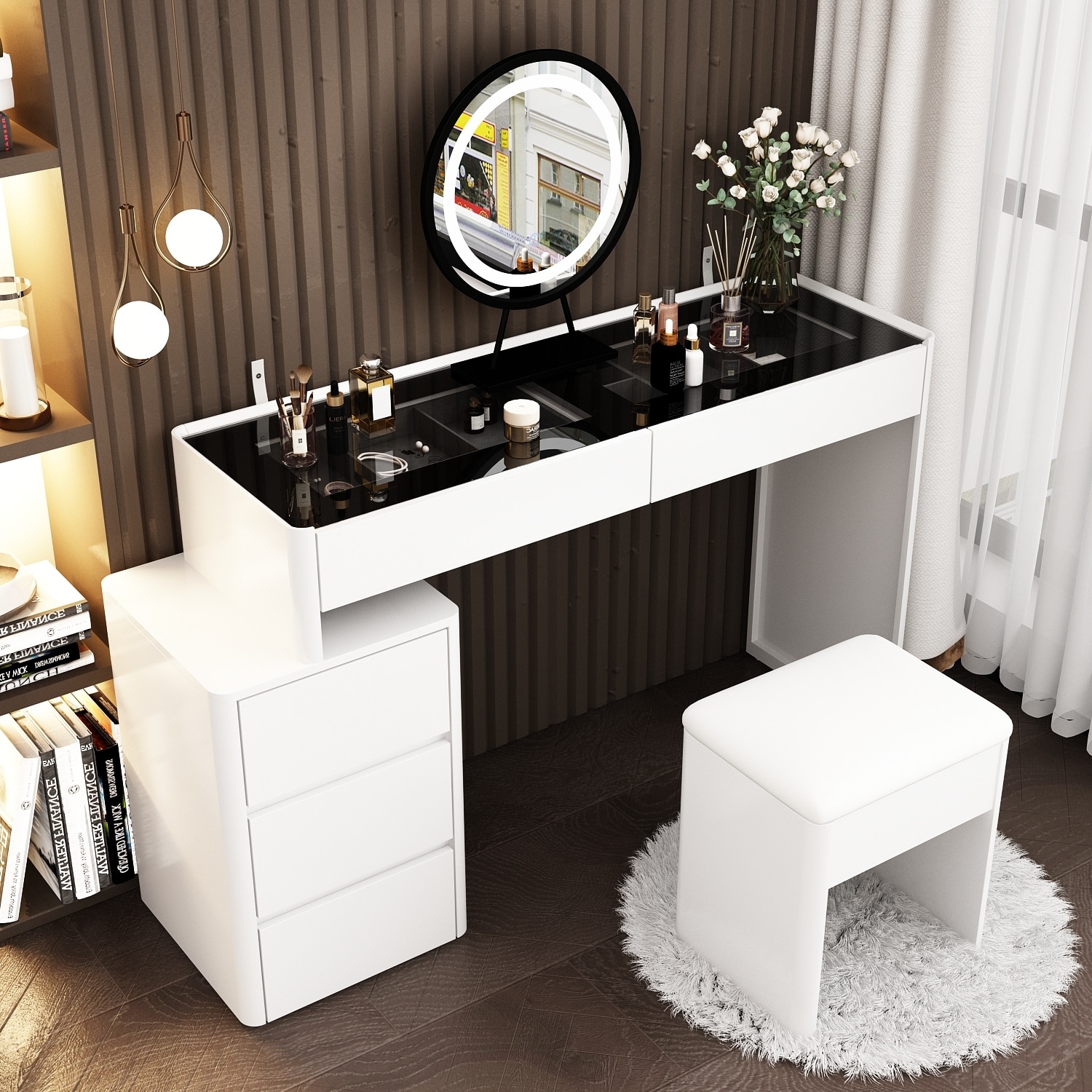 Vanity with smart mirror hotsell