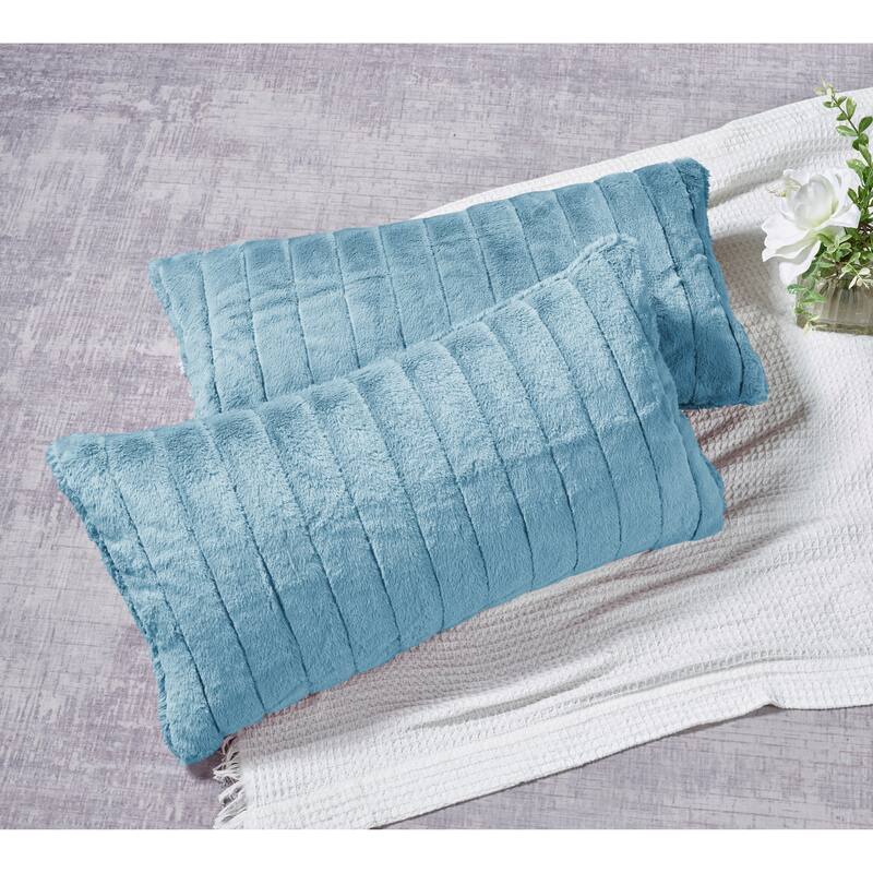 Supermink Soft Solid Throw Pillow Covers Set of 2, NO INSERT