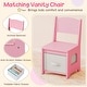 preview thumbnail 3 of 5, Wooden Pretend PlayVanity Table & Chair Set Kids Vanity Set