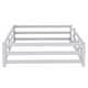 preview thumbnail 8 of 70, Full Size Montessori Floor Bed with Safety Fence, Solid Pine Wood Frame, Kids Low-Profile Bed for Boys and Girls, Easy Assembly
