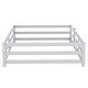 preview thumbnail 8 of 34, Sturdy Structure Wood Floor Bed with Guardrail and Fence for Kids, Montessori Bed Full Size