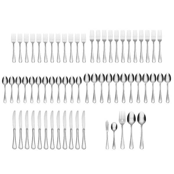 Oneida Flight 65-Piece Everyday Flatware Set, Service For 12 - 65-Piece Set