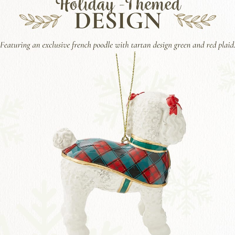 Spode French Poodle Ornament