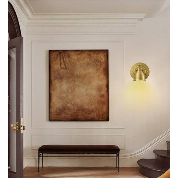 2 Pack light fixture gold wall sconce brass wall light