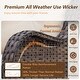 preview thumbnail 21 of 91, Outdoor Patio Furniture Set Brown Wicker Patio Conversation Seating Sets